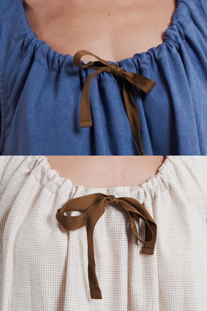 Sleeveless Nightie Blue Brushed Cotton