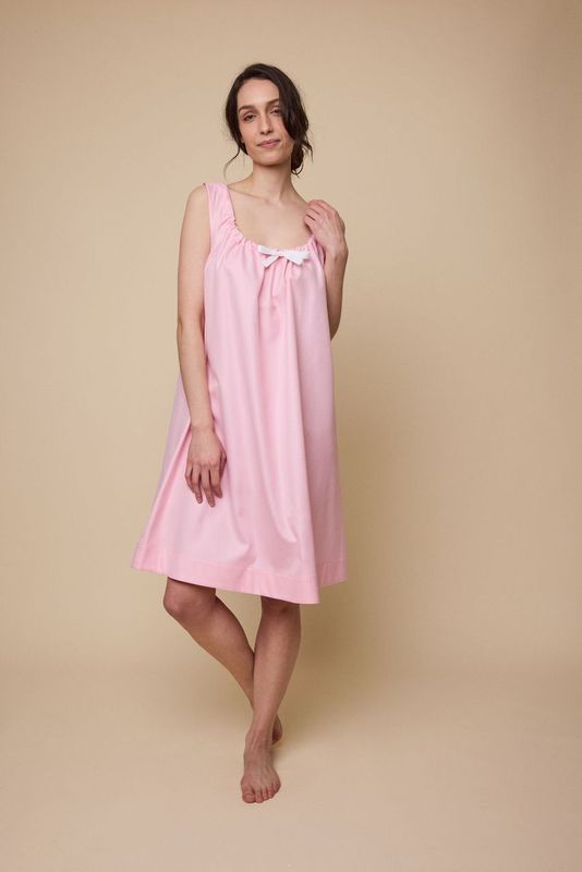 Sleeveless Nightie Pink Twill