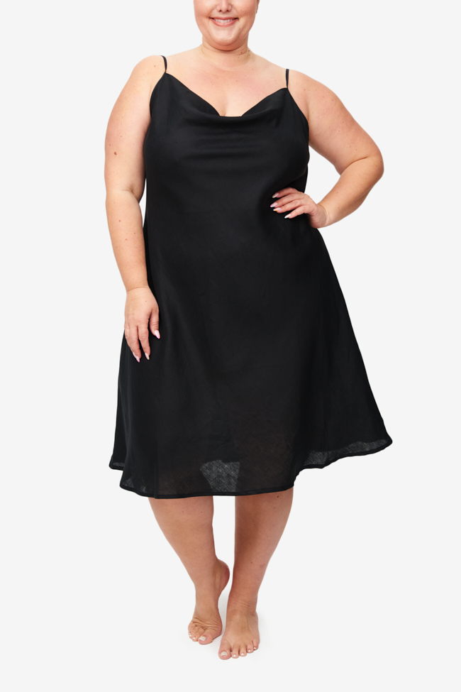 Cowl neck spaghetti strap dress hotsell