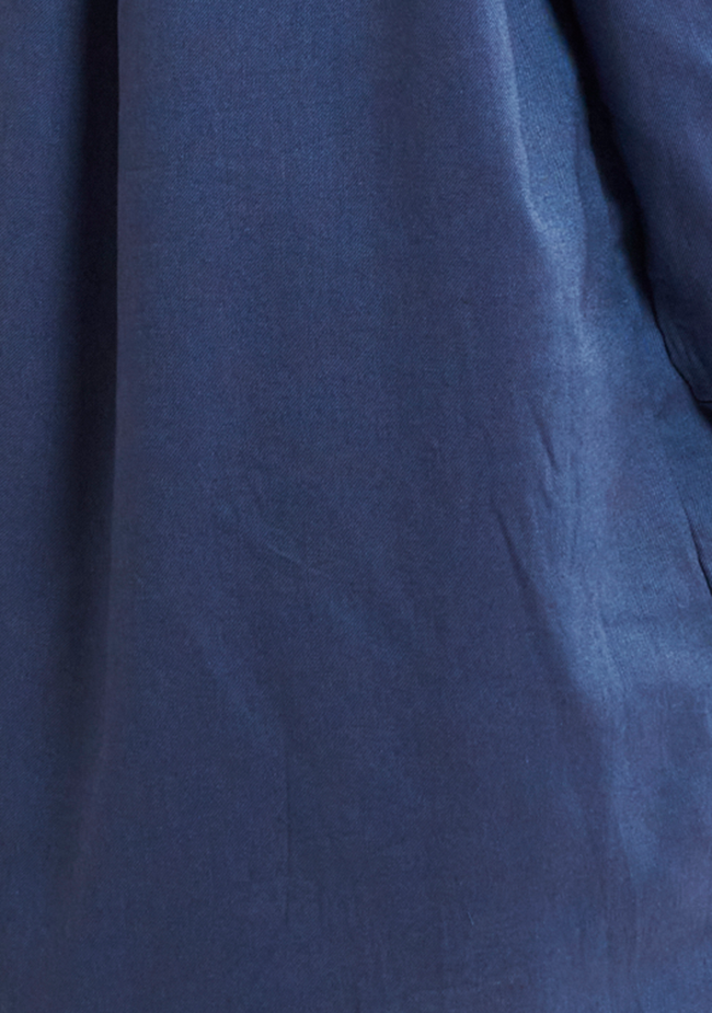 Sleeveless Nightie Blue Brushed Cotton