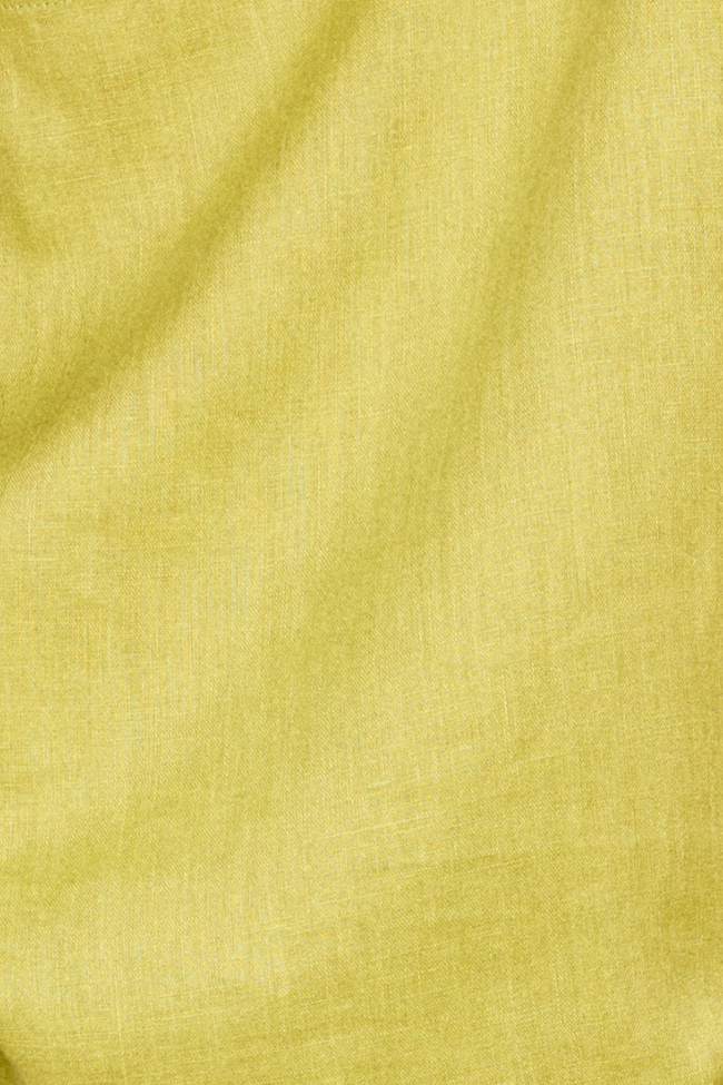 Woven T-Shirt Chartreuse Linen