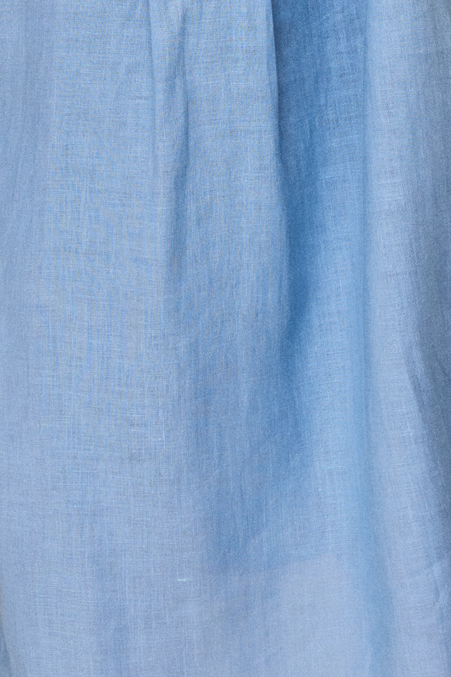 Woven T-Shirt Cornflower Blue Linen