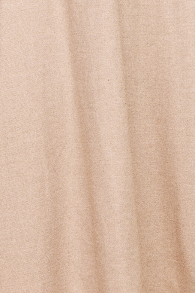 Short Sleep Shirt Fawn Cashmere Blend Flannel