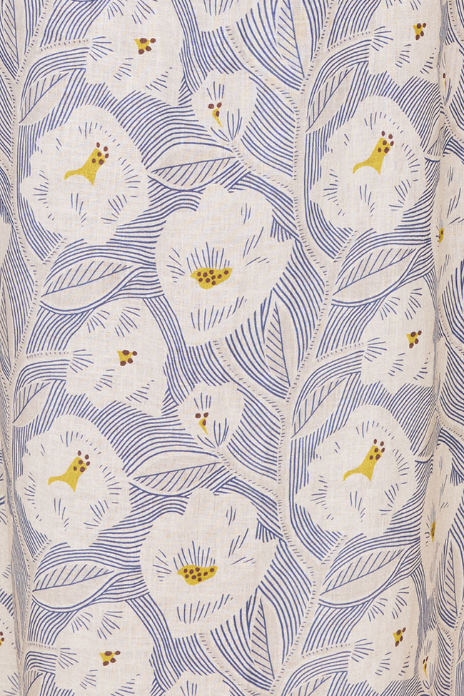 Woven T-Shirt Summer Vine Print