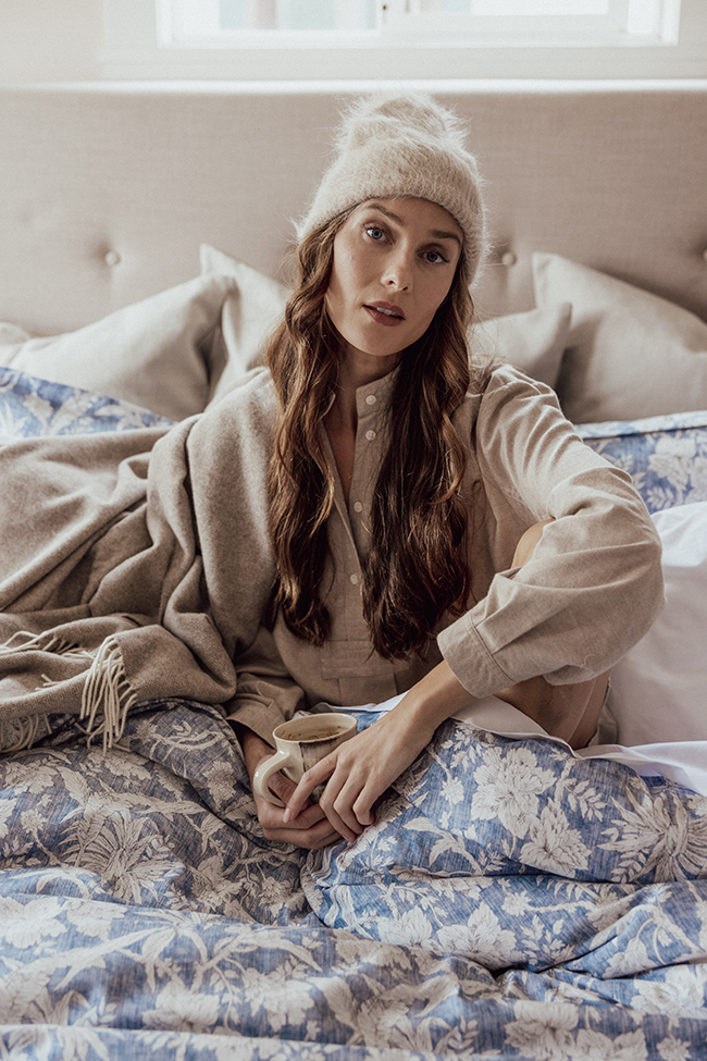 Short Sleep Shirt Fawn Cashmere Blend Flannel