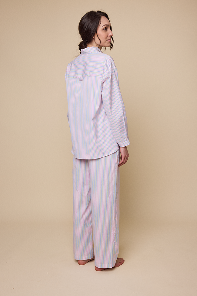 Set - Long Sleeve Shirt & Lounge Pant Spring Stripe