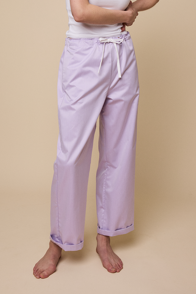 Lounge Pant Lavender Cotton Shirting