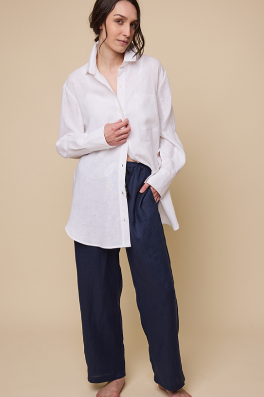 Lounge Pant Navy Linen