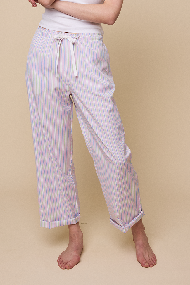Set - Long Sleeve Shirt & Lounge Pant Spring Stripe