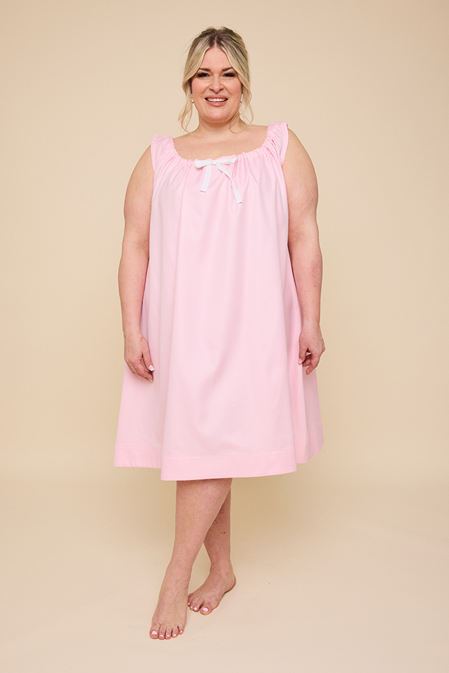 Sleeveless Nightie Pink Twill