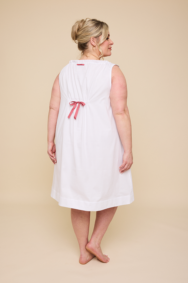 Sleeveless Nightie White Royal Oxford