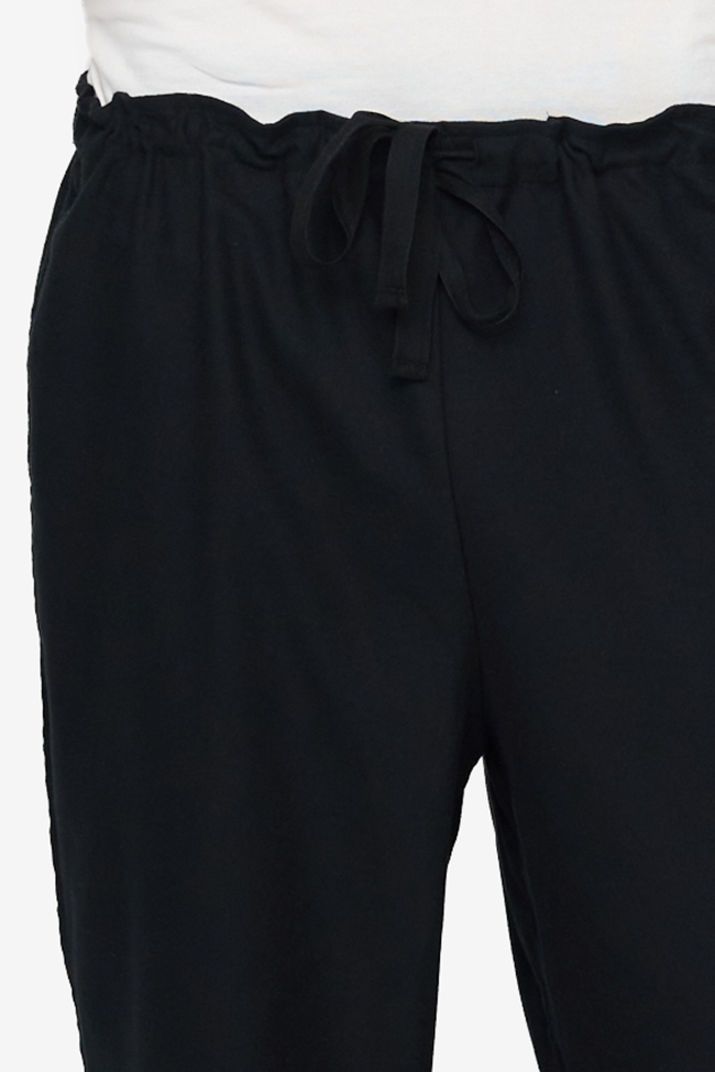 Men's Lounge Pant Black Flannel