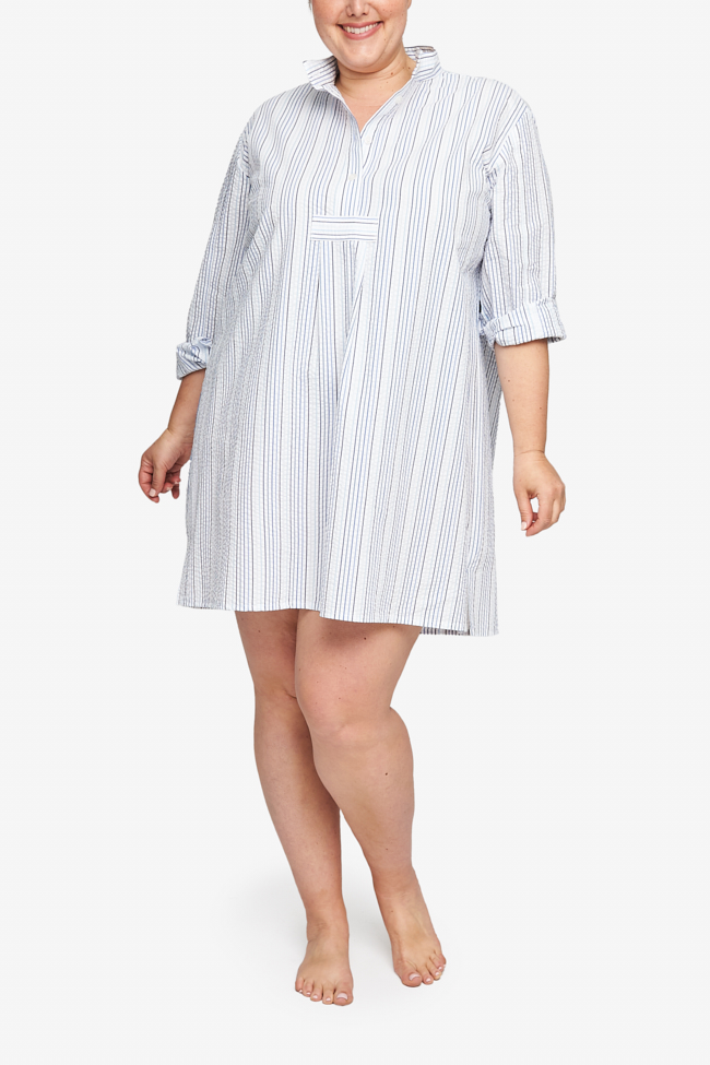 Short Sleep Shirt Plus Size Ombre Stripe The Sleep Shirt