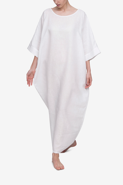 Oversized Kaftan White Linen
