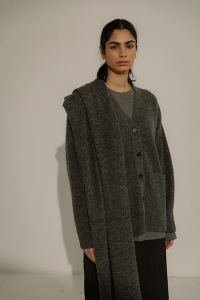 Bare Knitwear Travel Wrap Ash