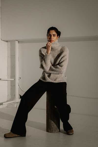 Bare Knitwear Stanley Pullover Marble Grey