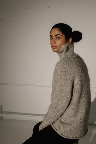 Bare Knitwear Stanley Pullover Marble Grey