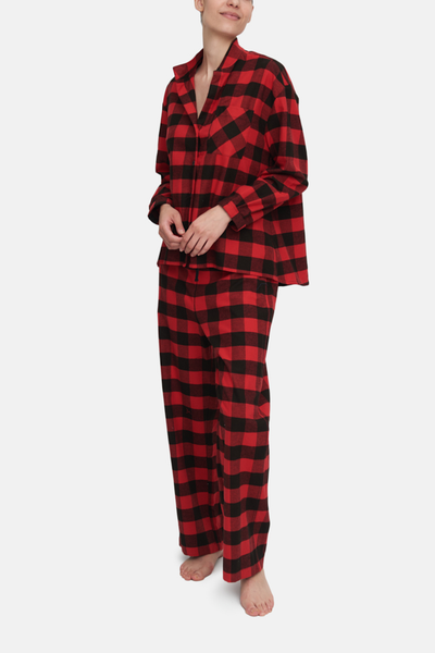 Set - Long Sleeve Shirt and Lounge Pant Big Red Buffalo Check