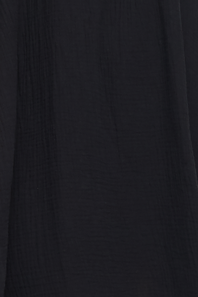 Smock Dress Black Double Gauze