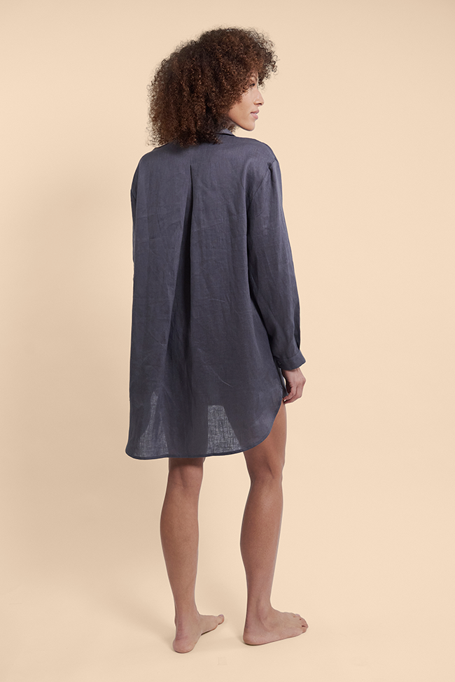 Classic Shirt Charcoal Linen