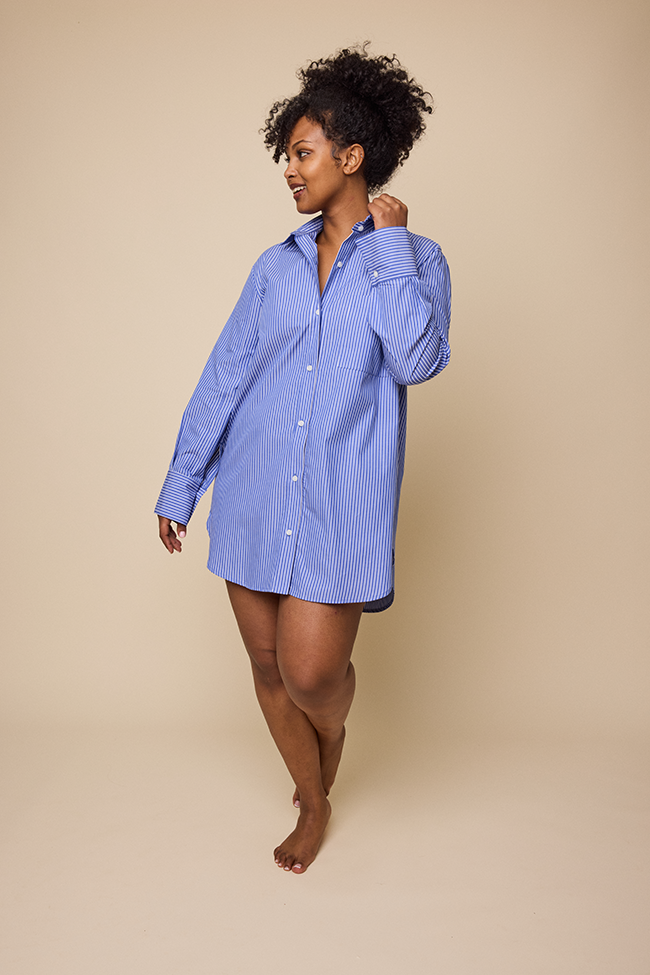 Classic Shirt Blue & White Stripe