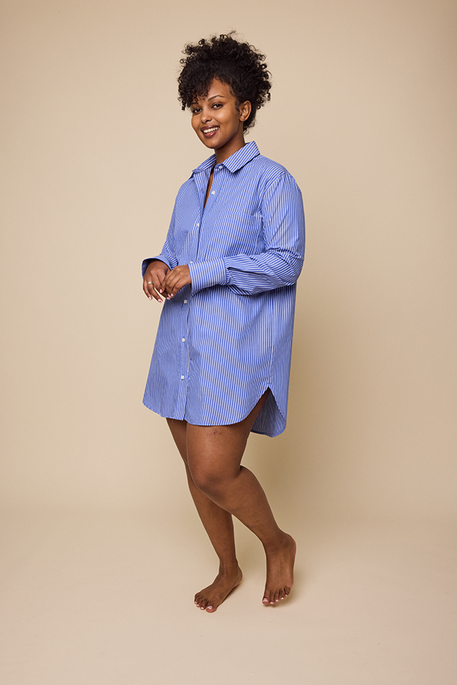 Classic Shirt Blue & White Stripe