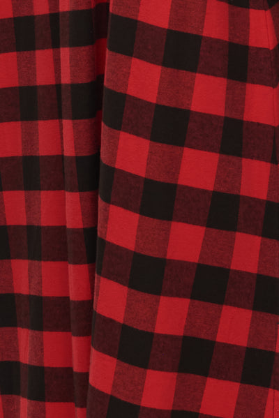 Long Sleep Shirt Big Red Buffalo Check Plus