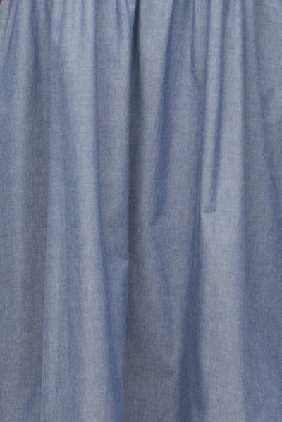 Long Slip Dress Cotton Chambray