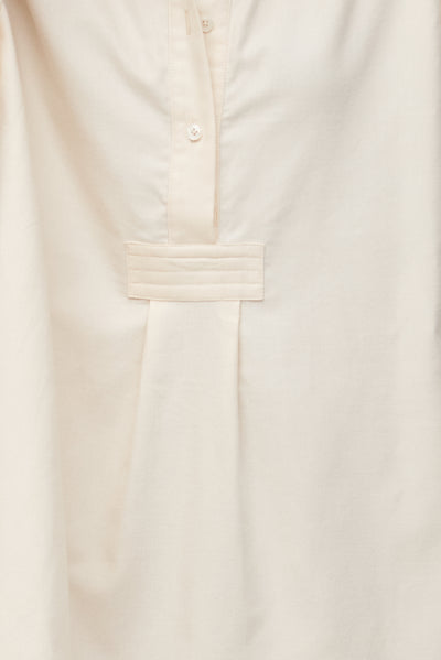 Short Sleep Shirt Cream Flannel