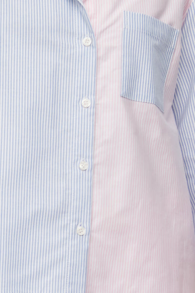 Long Sleeve Shirt Oxford Stripe Mix