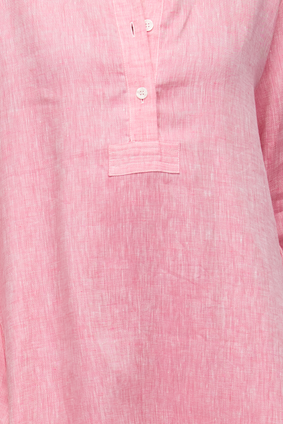 Woven T-Shirt Raspberry Pink Linen