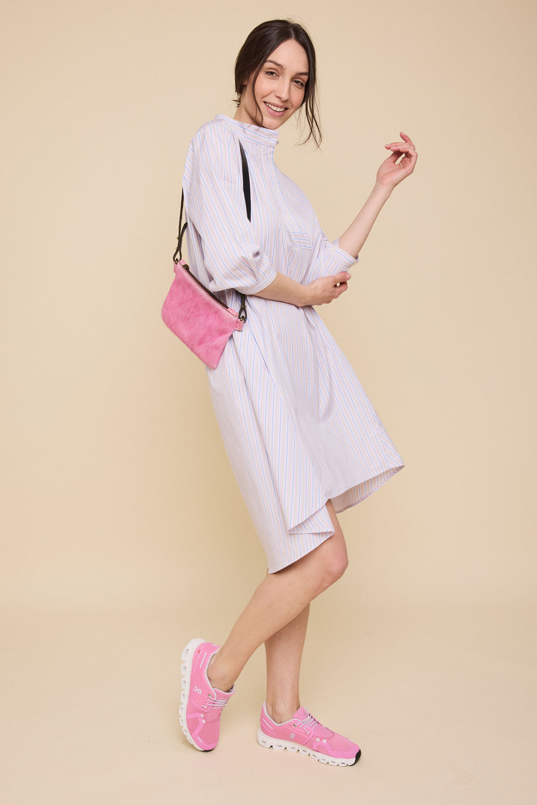 Flared Sleep Shirt<br>in Spring Stripe
