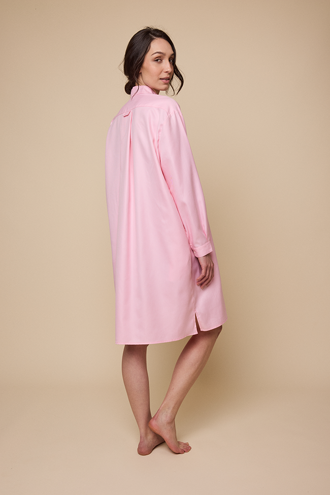 Long Sleep Shirt Pink Twill