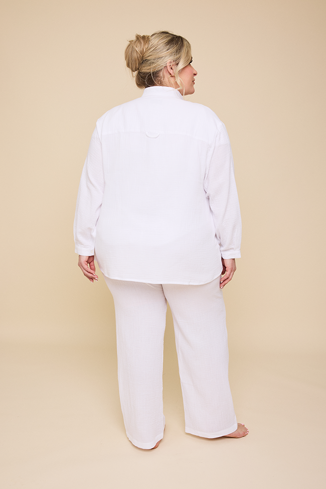 Lounge Pant White Double Gauze