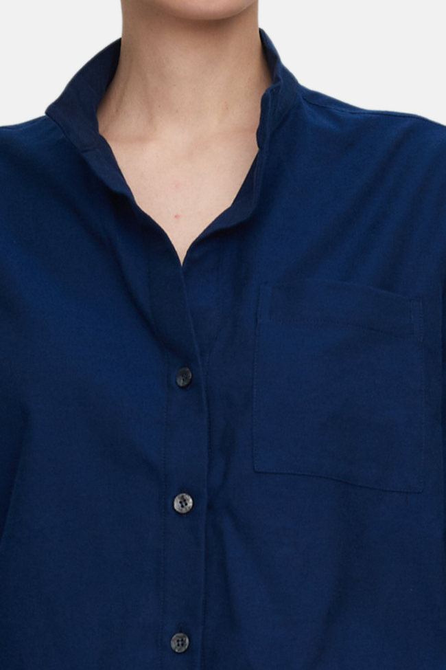 Long Sleeve Shirt Navy Flannel