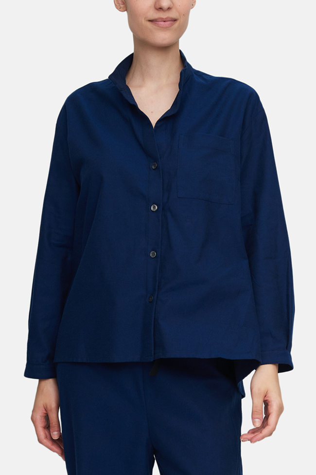 Long Sleeve Shirt Navy Flannel