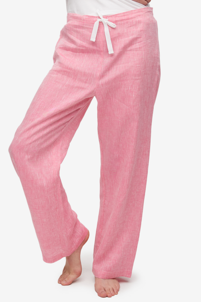 Lounge Pant Raspberry Pink Linen
