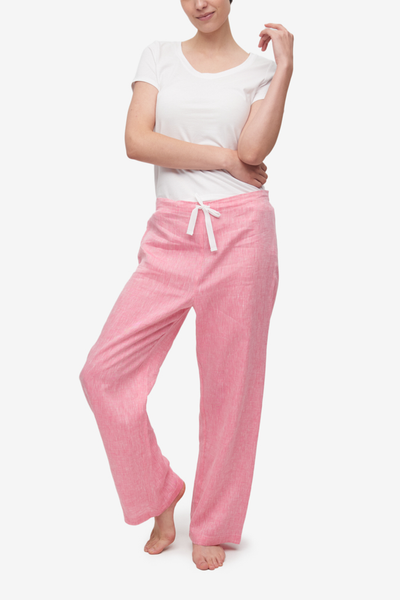 Lounge Pant Raspberry Pink Linen