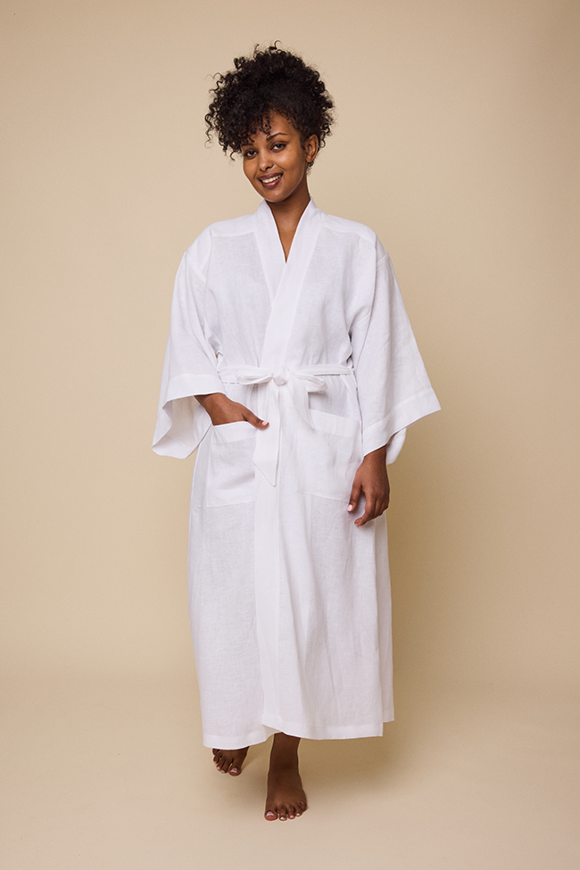 Robe White Linen
