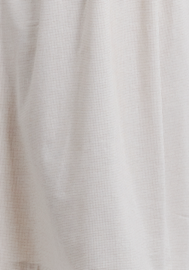 Long Sleep Shirt Tobacco Mini Windowpane Flannel