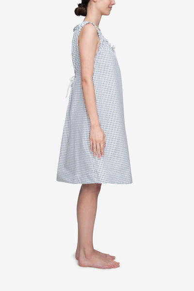 Sleeveless Nightie Navy Shepherds Check