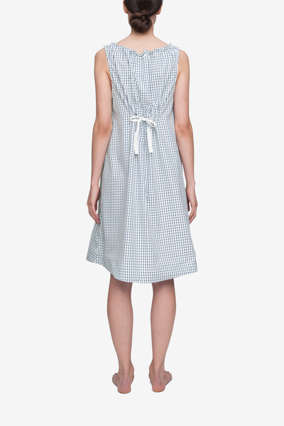 Sleeveless Nightie Navy Shepherds Check