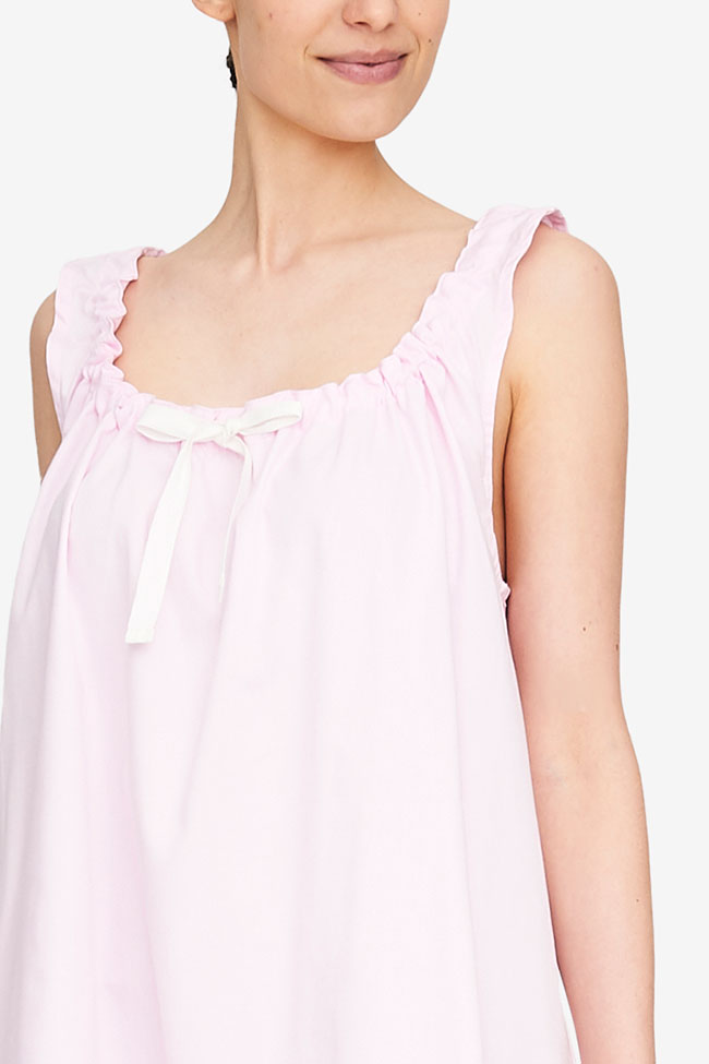 Sleeveless Nightie Pink Royal Oxford