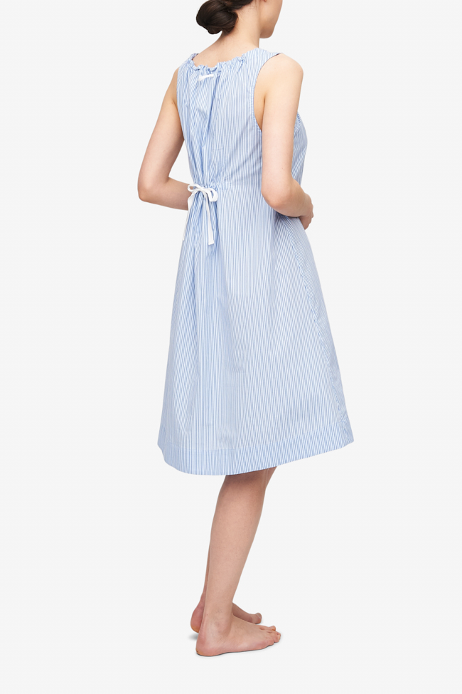 Sleeveless Nightie Cook's Blue Stripe