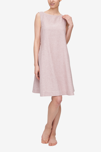 Belted Dress Blush Linen