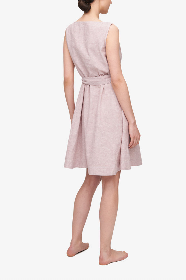 Belted Dress Blush Linen