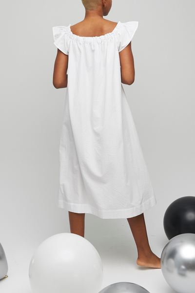Party Nightie White Seersucker