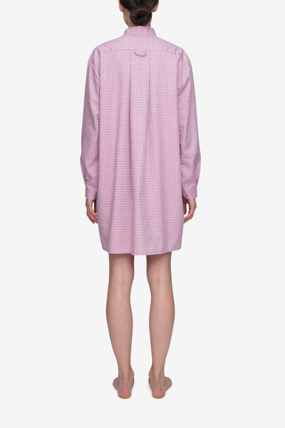 Short Sleep Shirt Dusty Pink Check