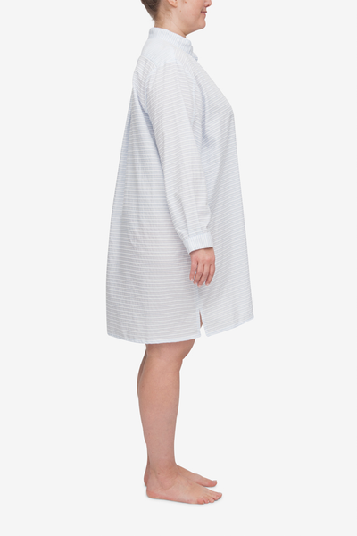 Short Sleep Shirt Plush Stripe PLUS