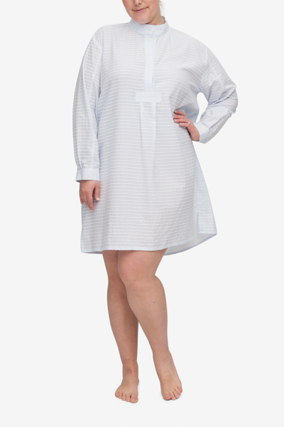 Short Sleep Shirt Plush Stripe PLUS